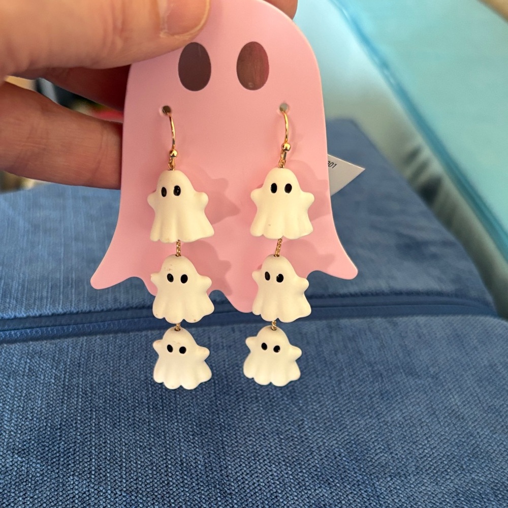 Peach Love California Pink Ghost Sweatshirt XL NWT comes with matching earrings - Picture 7 of 9